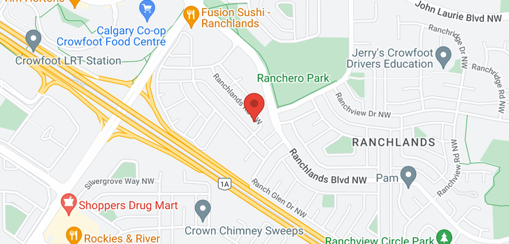 map of 1309 Ranchlands Road NW